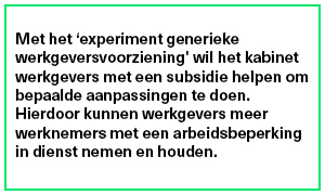 Generieke werkvoorziening