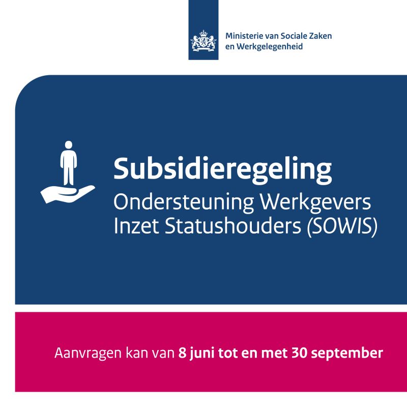 Statushouders en werkplekinnovatie: SOWIS-subsidie vanaf 8 juni